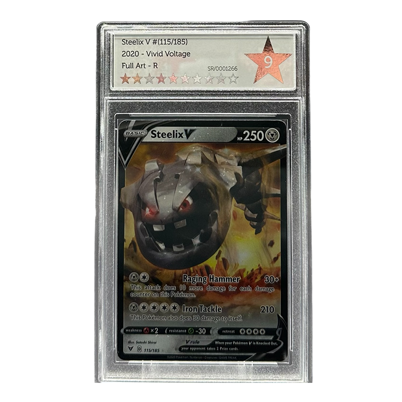 Steelix V #115/185 - 2020 Vivid Voltage Full Art Pokimon TGC - Graded 9 Mint | Graded Pokemon Cards UK | Zombie.co.uk