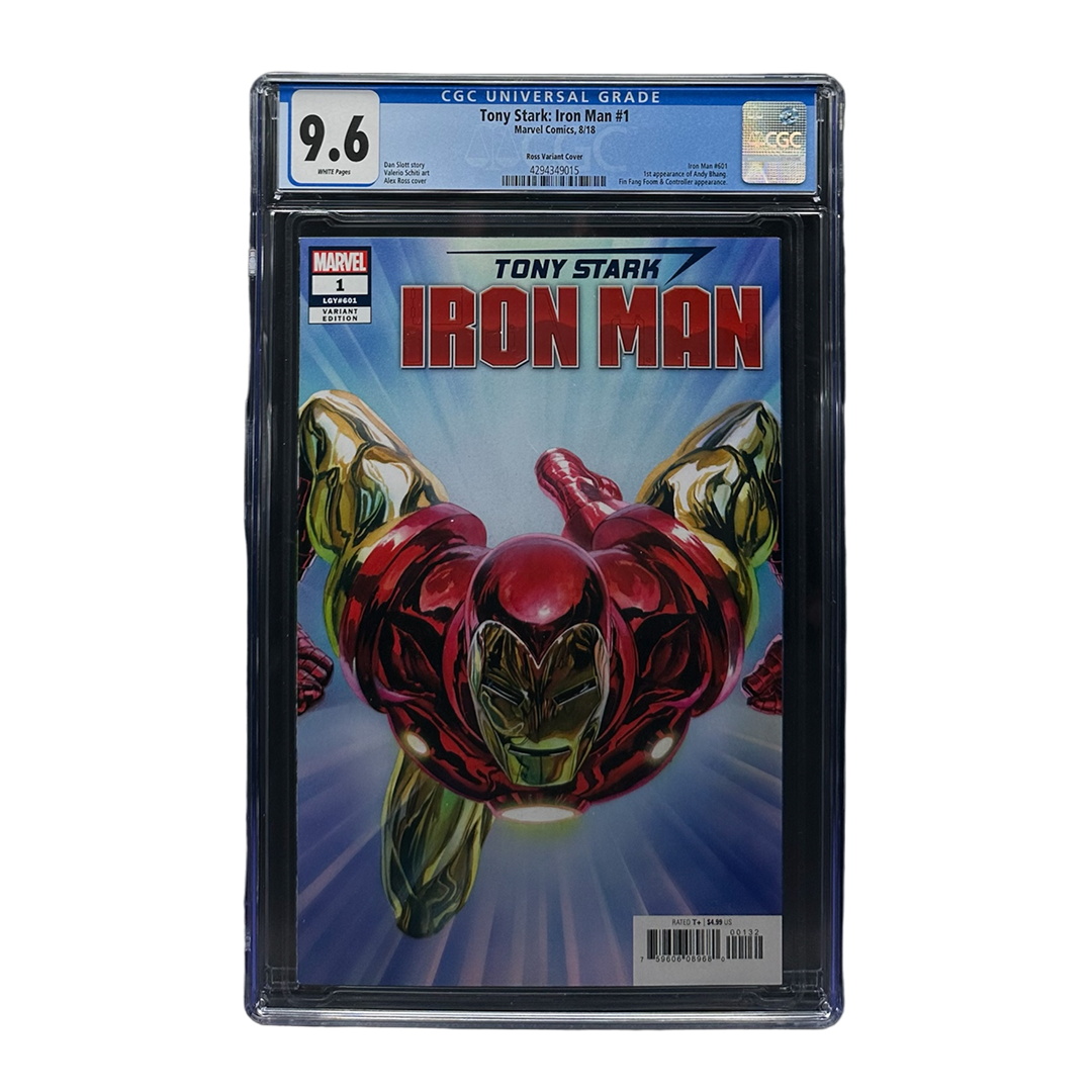 Tony Stark Iron-Man #1 Alex Ross Variant Cover - Marvel Comics Graded CGC 9.6 | Graded Comics for Sale UK | Zombie.co.uk